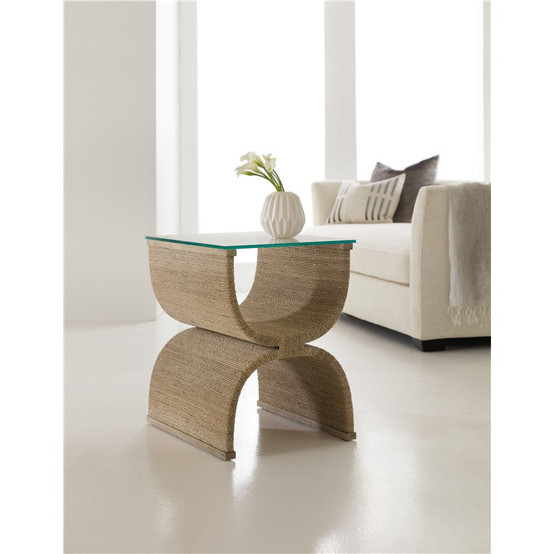 Melange - Lenny Woven End Table