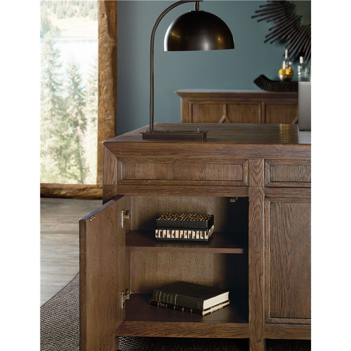 Driftwood - Executive Desk - Medium Wood