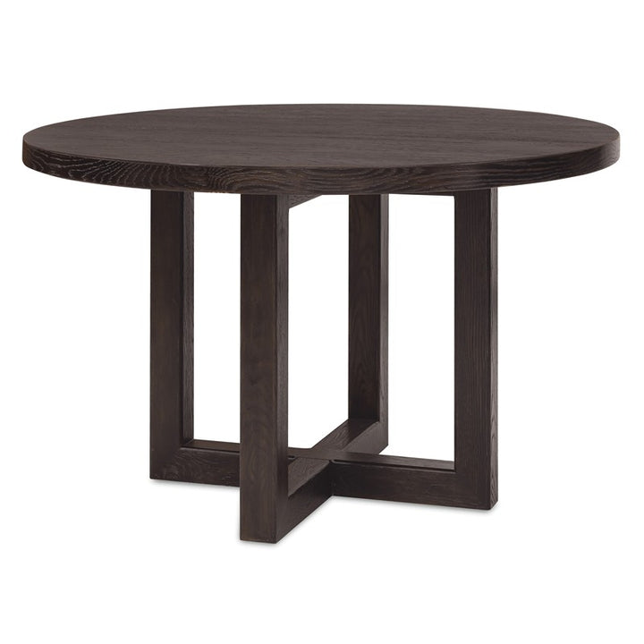 Driftwood - 48" Round Dining Table - Burnt Timber