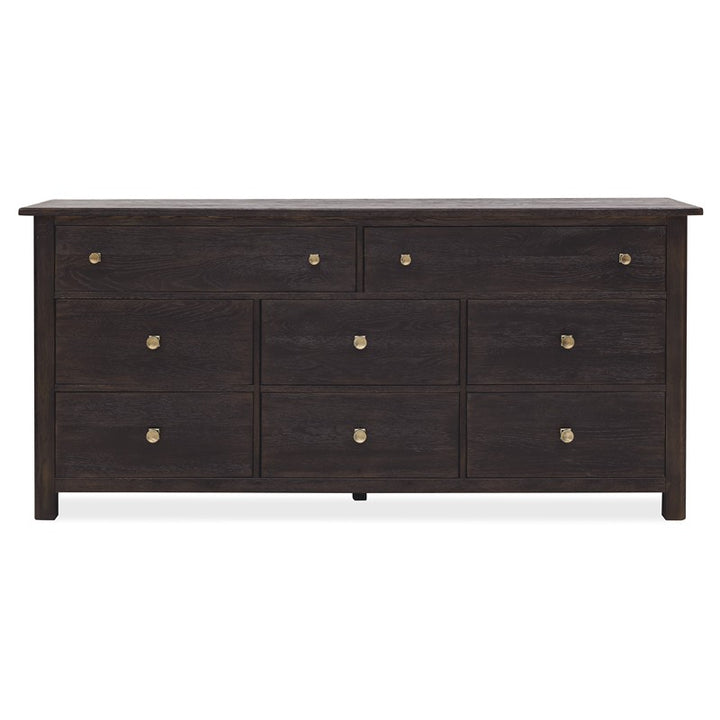 Driftwood - Eight-Drawer Dresser - Burnt Timber