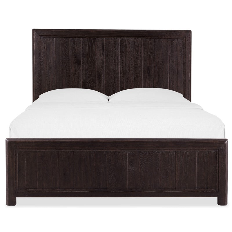 Driftwood - California King Panel Bed - Burnt Timber