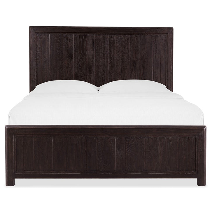 Driftwood - California King Panel Bed - Burnt Timber