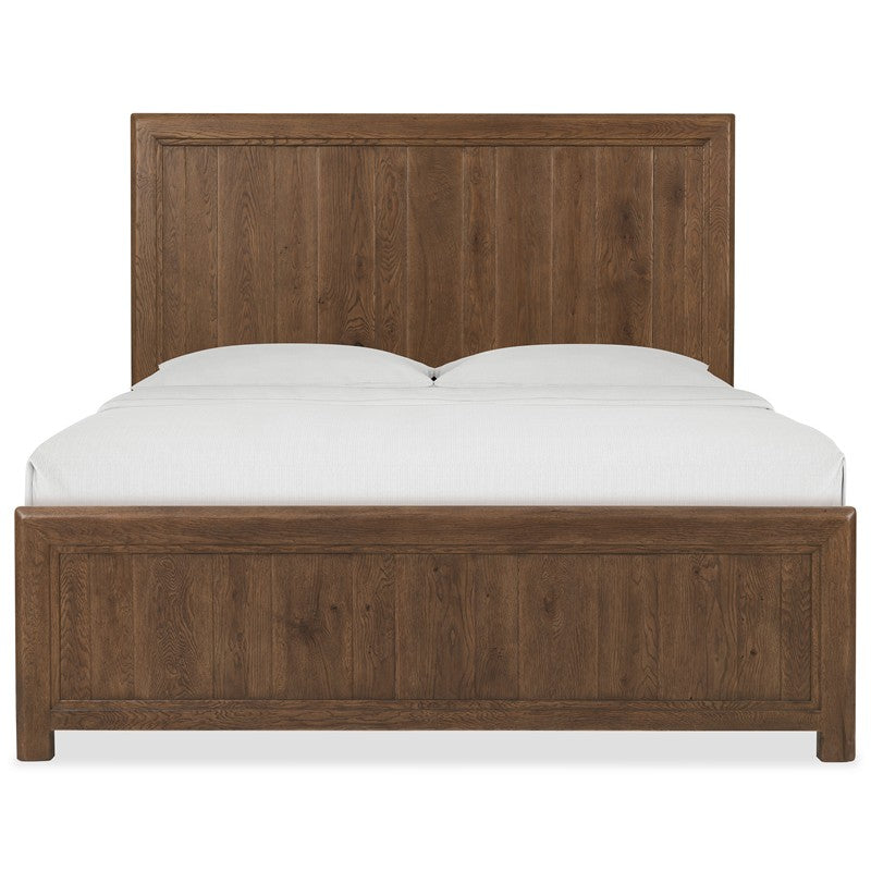 Driftwood - King Panel Bed - Worn Saddle