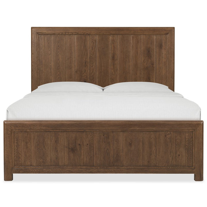 Driftwood - King Panel Bed - Worn Saddle