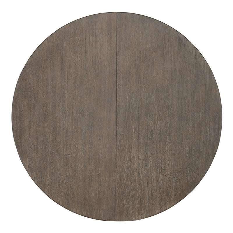 Modern Mood - Round Dining Table With 1-18" Leaf - Dark Brown