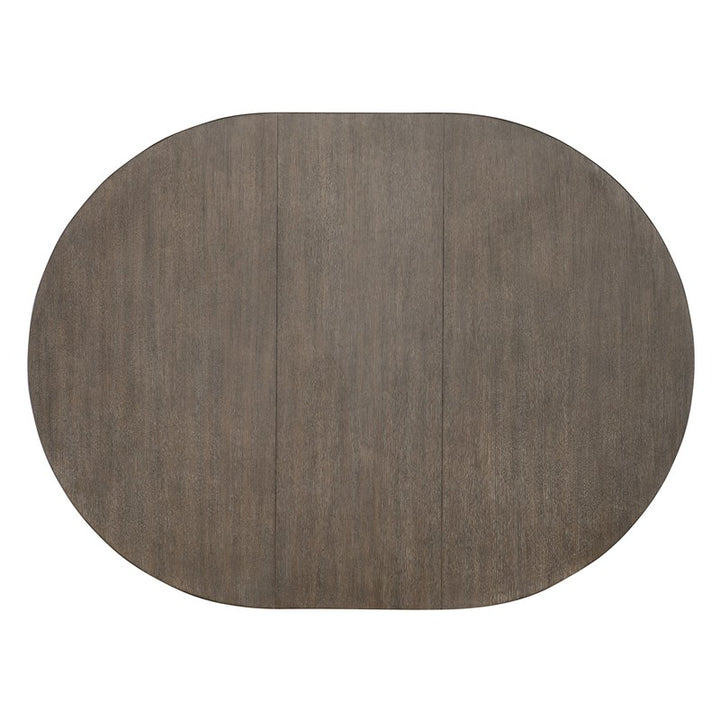 Modern Mood - Round Dining Table With 1-18" Leaf - Dark Brown