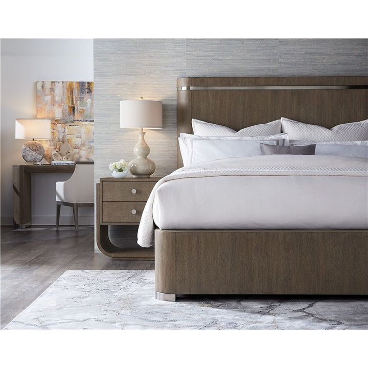 Modern Mood - Queen Panel Bed - Dark Brown