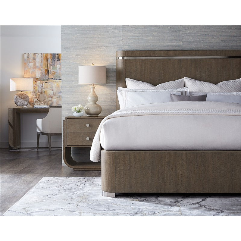 Modern Mood - King Panel Bed - Dark Brown
