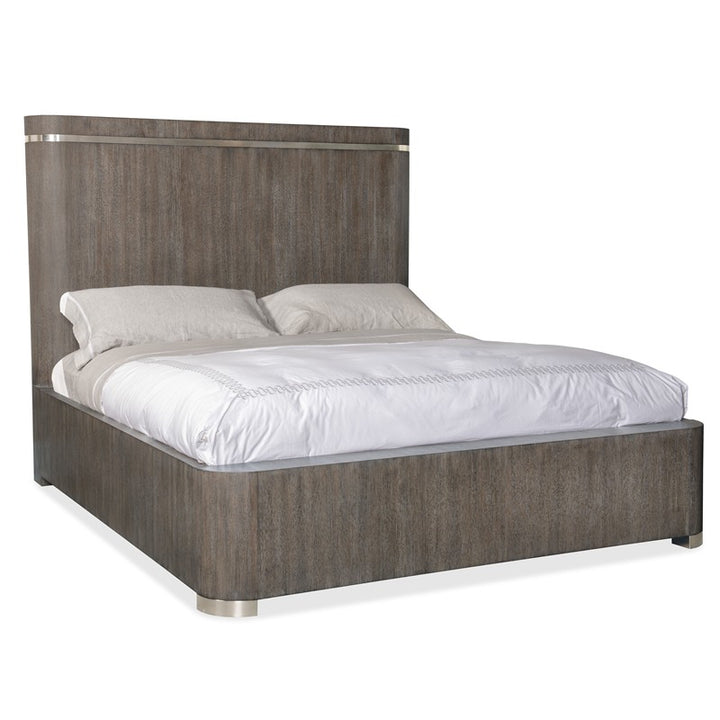Modern Mood - King Panel Bed - Dark Brown