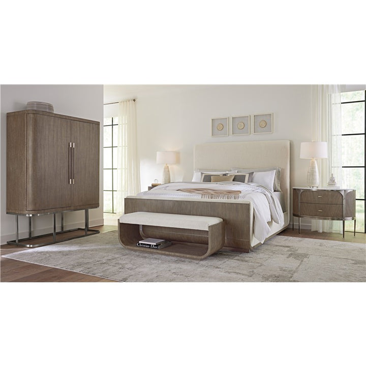 Modern Mood - Queen Upholstered Panel Bed - Mink
