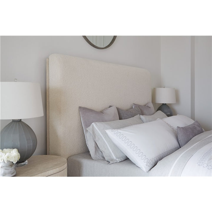 Modern Mood - California King Upholstered Panel Bed - Beige