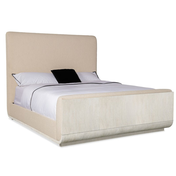 Modern Mood - California King Upholstered Panel Bed - Beige
