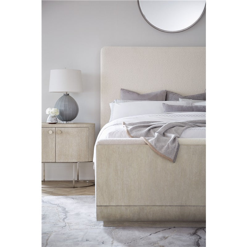 Modern Mood - California King Upholstered Panel Bed - Beige