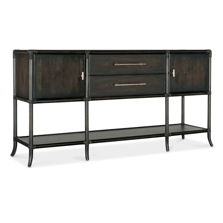 Retreat - Pole Rattan Sideboard - Black