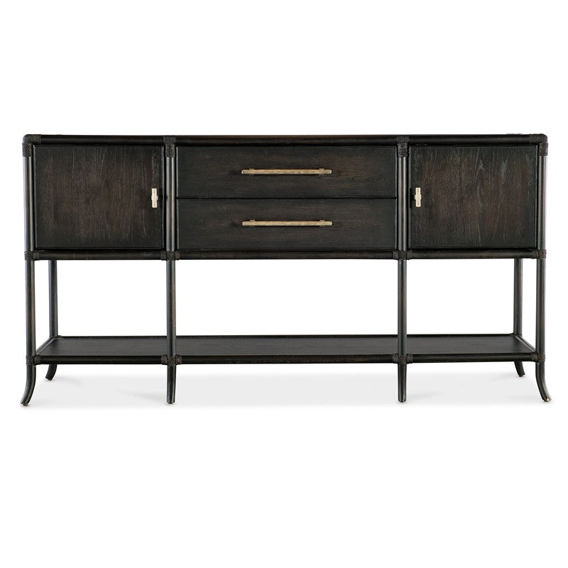 Retreat - Pole Rattan Sideboard - Black