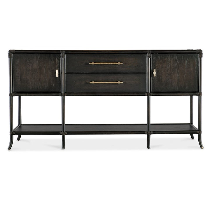 Retreat - Pole Rattan Sideboard - Black