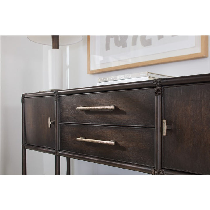 Retreat - Pole Rattan Sideboard - Black