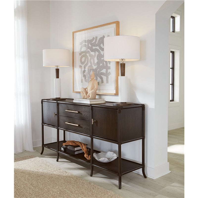 Retreat - Pole Rattan Sideboard - Black