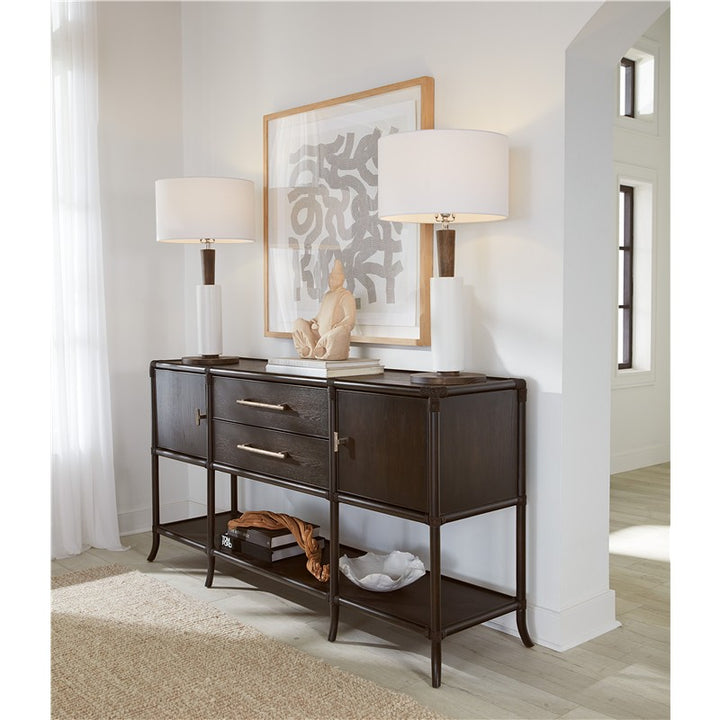 Retreat - Pole Rattan Sideboard - Black