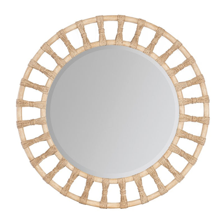 Retreat - Pole Rattan Accent Mirror - Beige