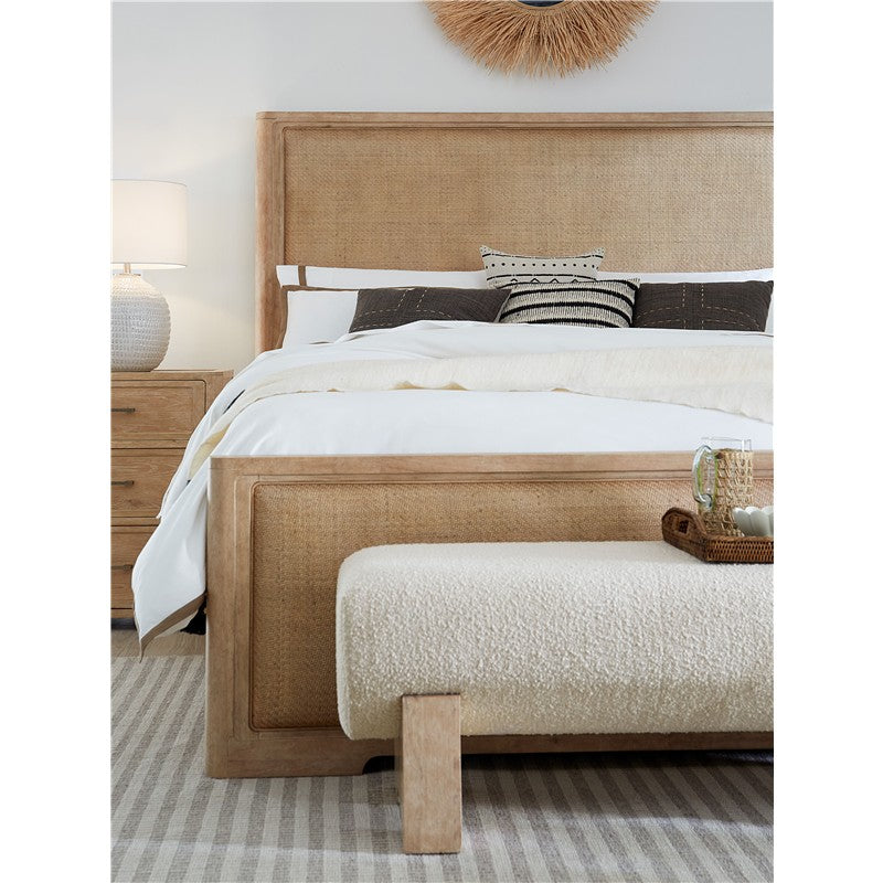 Retreat - California King Cane Panel Bed - Light Brown