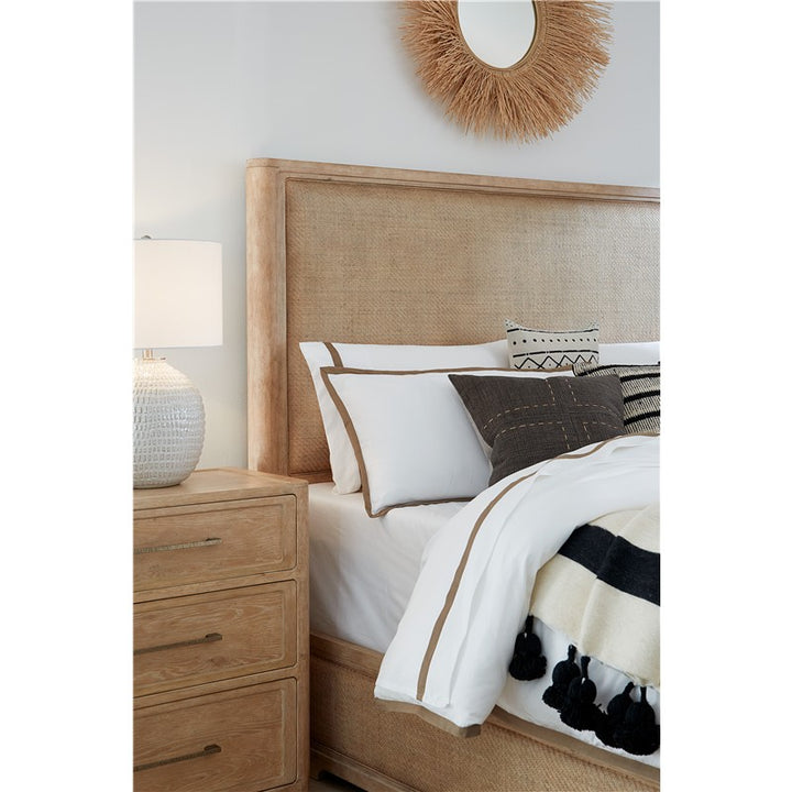 Retreat - King Cane Panel Bed - Light Brown