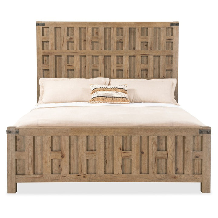 Vineyard Row - Queen Panel Bed - Light Brown