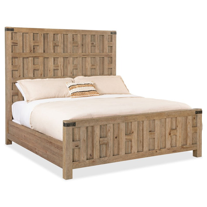 Vineyard Row - California King Panel Bed - Light Brown
