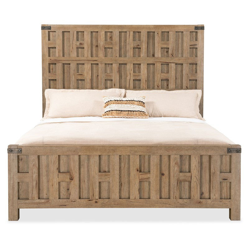 Vineyard Row - King Panel Bed - Light Brown