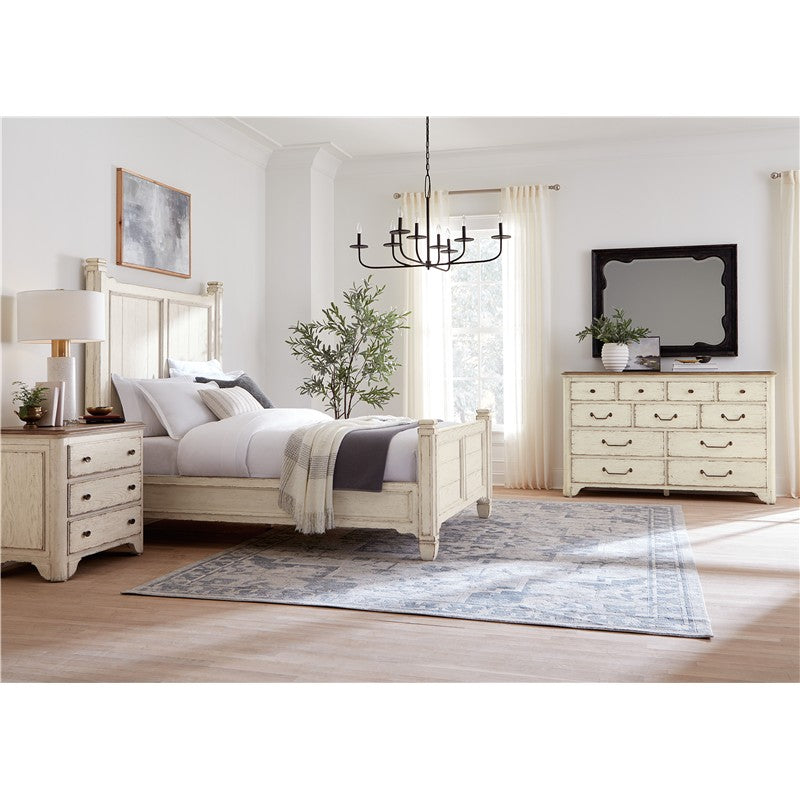 Americana - Queen Panel Bed - White