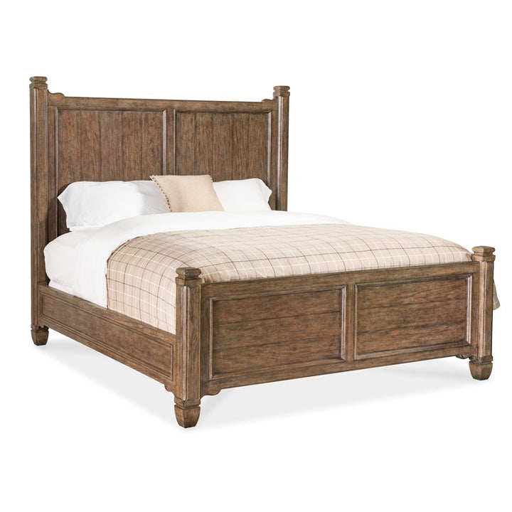 Americana - California King Panel Bed - Light Brown