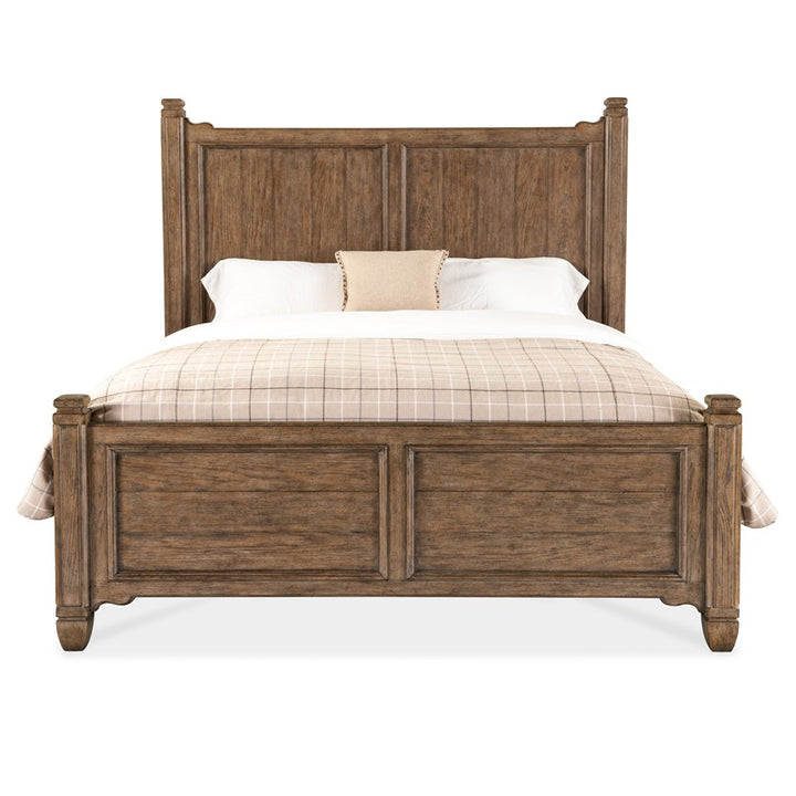 Americana - King Panel Bed - Light Brown