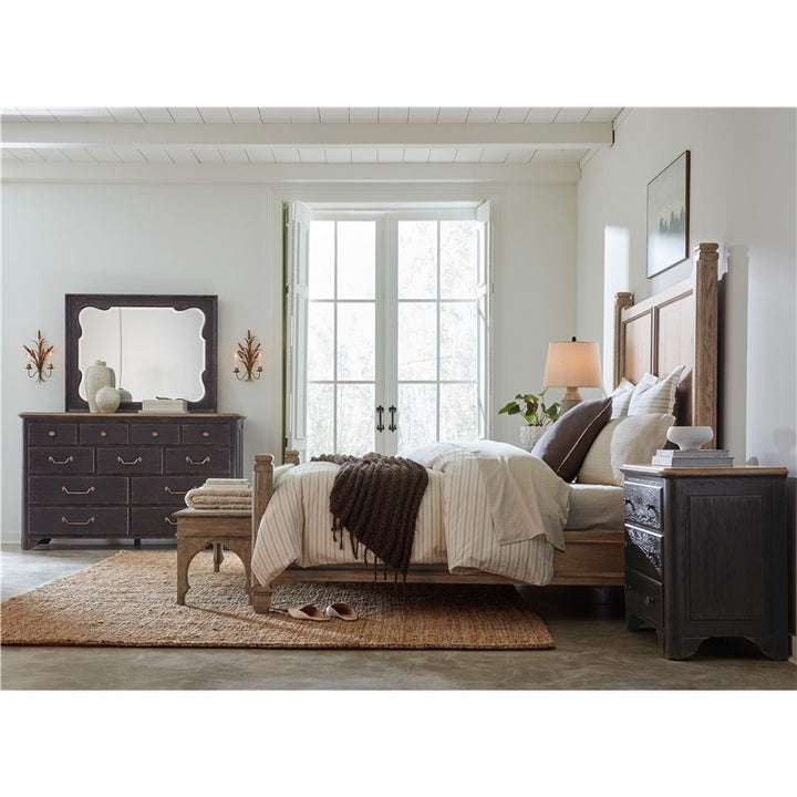 Americana - King Panel Bed - Light Brown