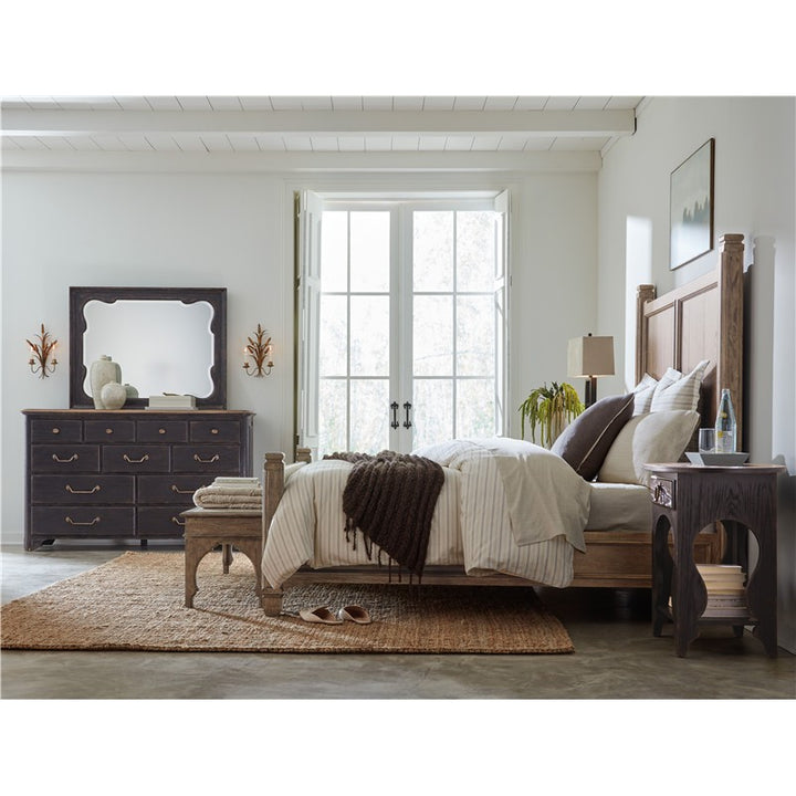 Americana - King Panel Bed - Light Brown