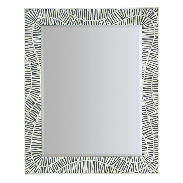 Commerce And Market - Tiger Tooth Vertical Mirror - White
