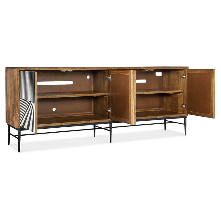 Commerce And Market - Linear Perspective Credenza - Light Brown