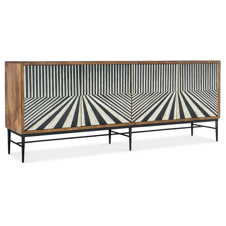 Commerce And Market - Linear Perspective Credenza - Light Brown