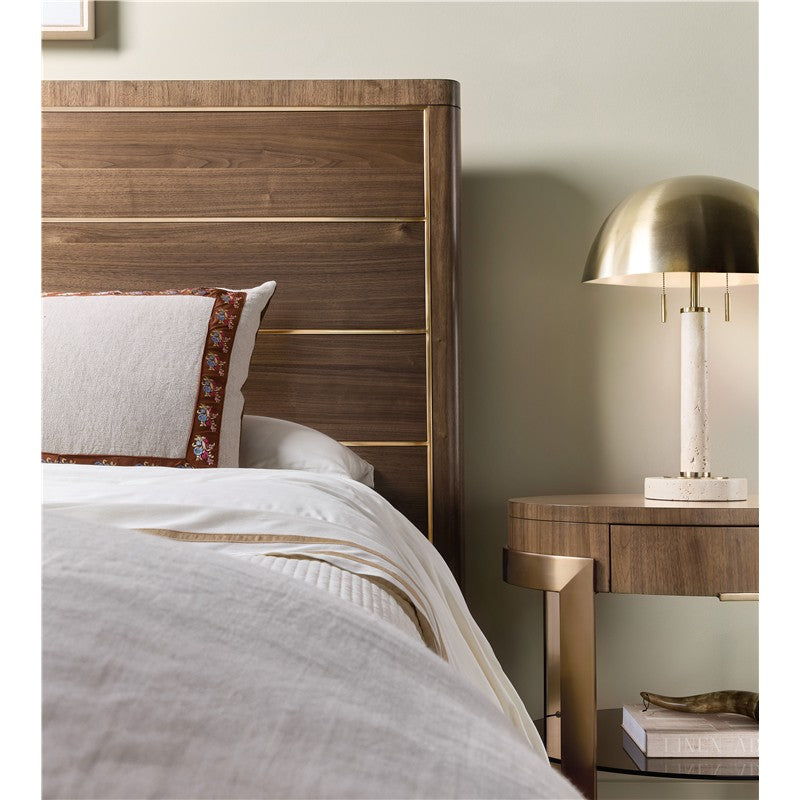 Eleana - Queen Panel Bed - Medium Wood