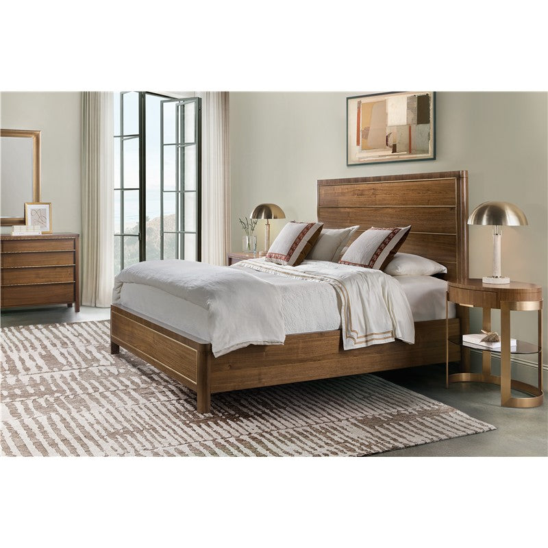 Eleana - Queen Panel Bed - Medium Wood