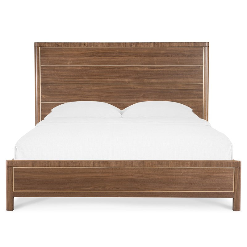 Eleana - California King Panel Bed - Medium Wood