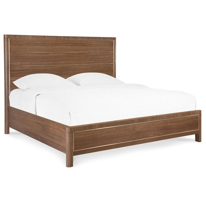 Eleana - King Panel Bed - Medium Wood