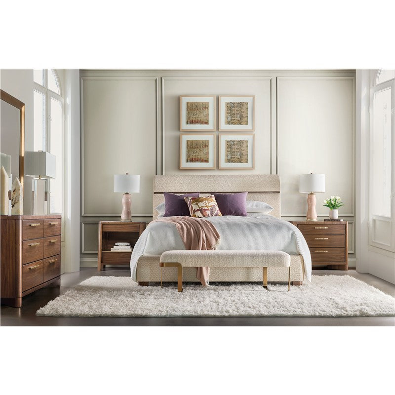 Eleana - Upholstered Queen Panel Bed - Beige