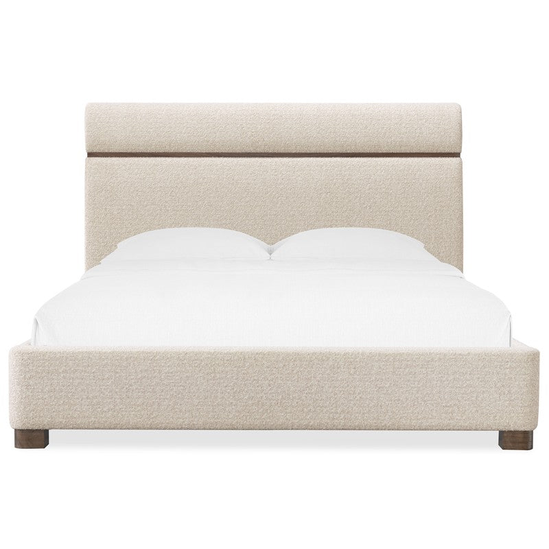 Eleana - Upholstered California King Panel Bed - Beige
