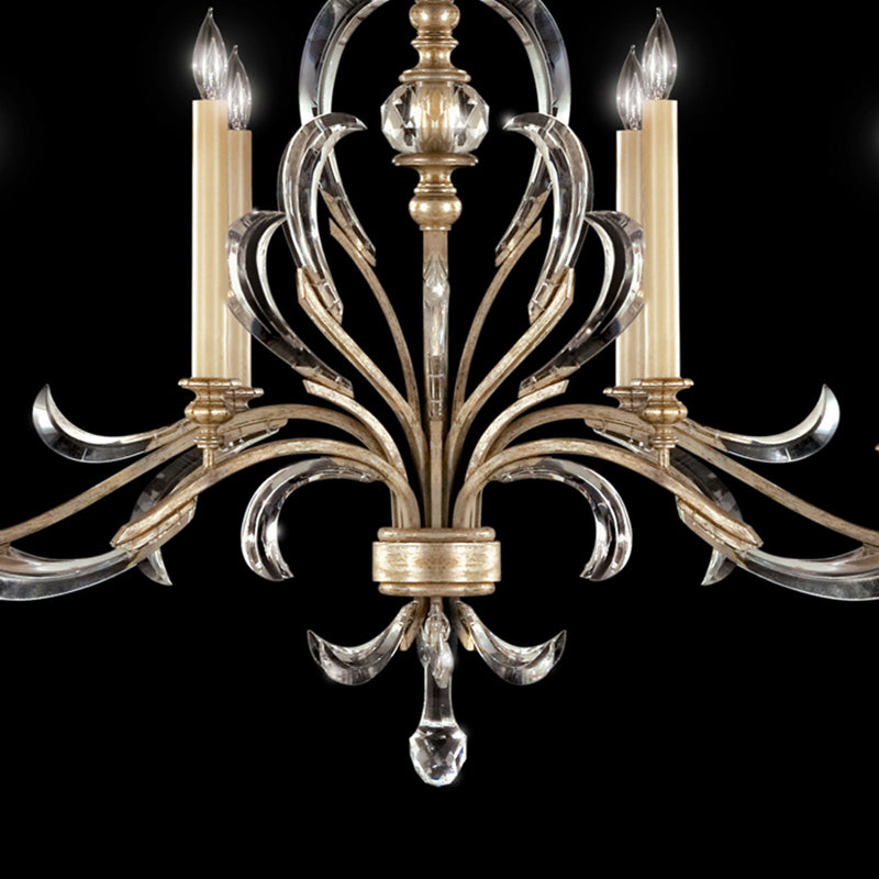 Beveled Arcs 44" Oblong Chandelier