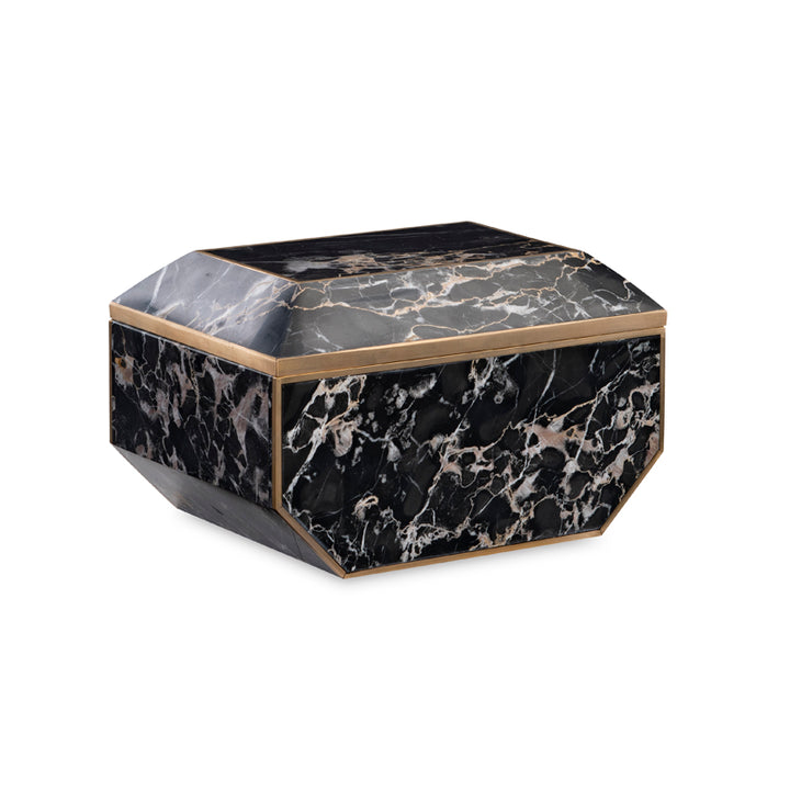 Large Brass And Golden Portoro Box