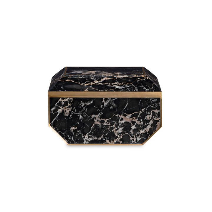 Large Brass And Golden Portoro Box