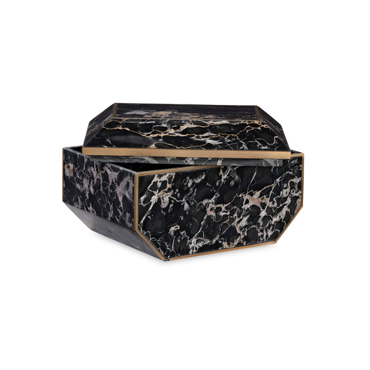 Large Brass And Golden Portoro Box