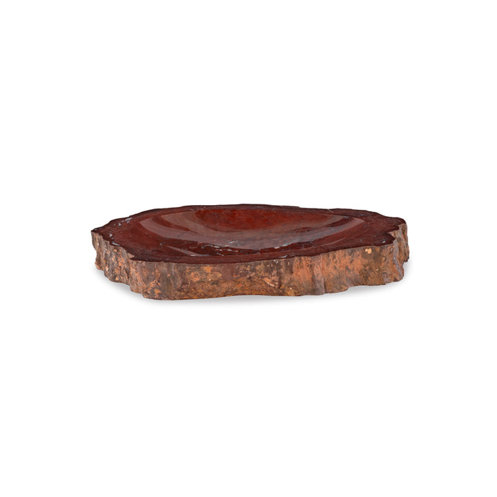 Large Red Petrified Bowl