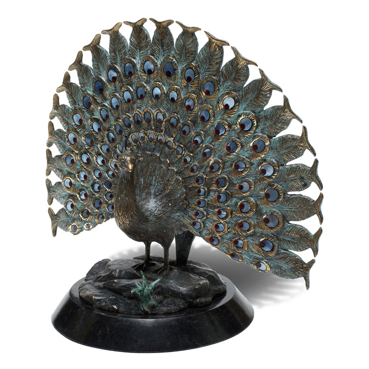 Puffed Peacock Sculpture