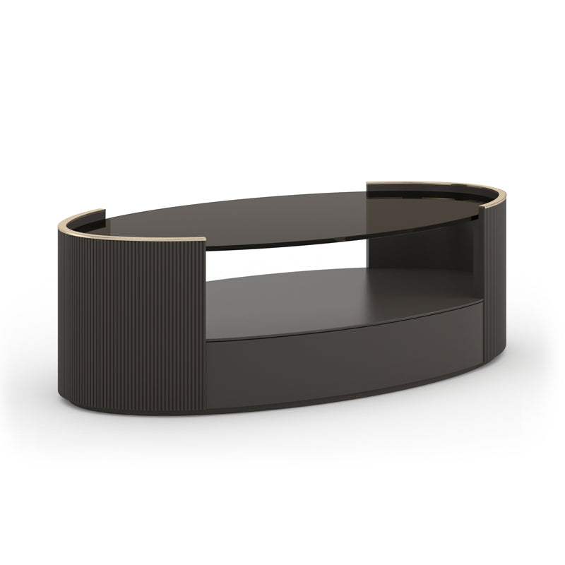 Love Oval Cocktail Table -Dark Chocolate